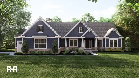 The Laurel Glen house plan, exterior view 1